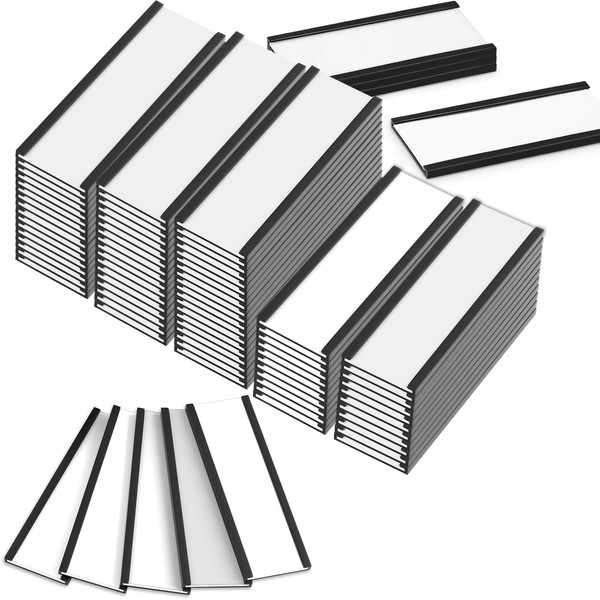100 Pieces Magnetic Label Holders with Magnets Magnetic Data Card