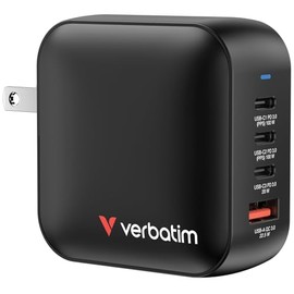 Verbatim Mini GaN USB Charger 100 W 1 x USB-A, 3 x USB-C® Quick Charge 3.0, USB PD 3.0 Indoor with Europe Adapter