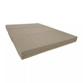 Danfuton Queen Tan Trifold Foam Bed, Shikibuton, Portable Ottoman Mat 4 x 60 x 80