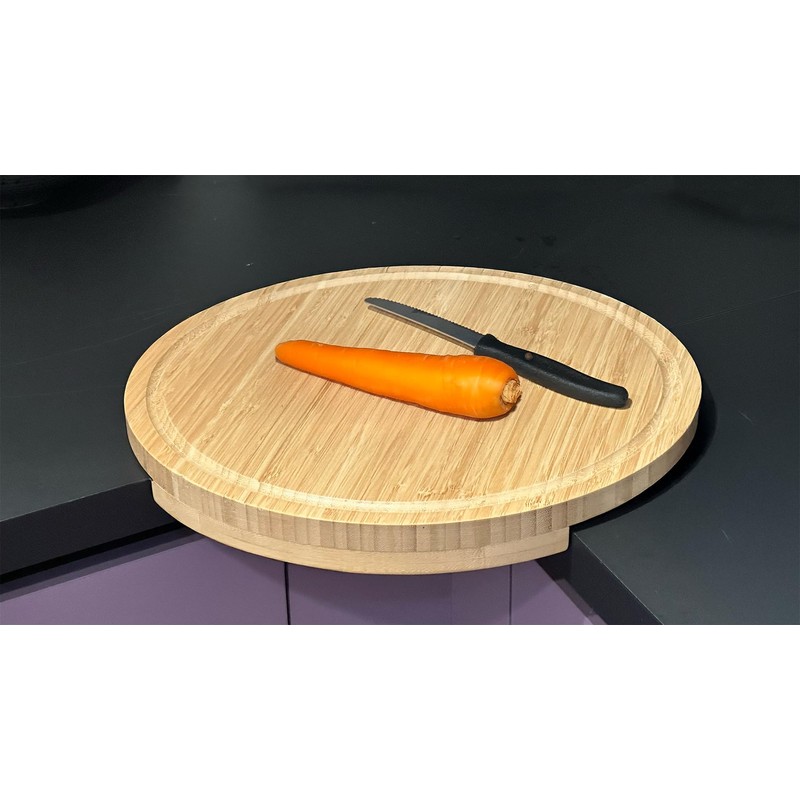 Utilify Bamboo Corner Cutting Board with Protective Edges