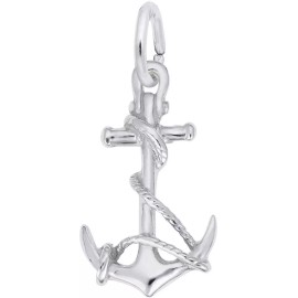 Rembrandt Sterling Silver Anchor with Rope Charm by Rembrandt