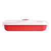 Snips Microwave Cookware Egg Poacher and Omelet Maker, Red