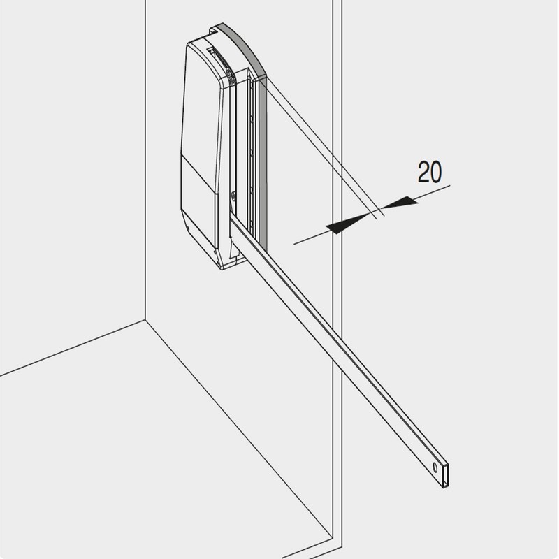Emuca 7085025 Lateral assembly supplement for Emuca's pull down hanging