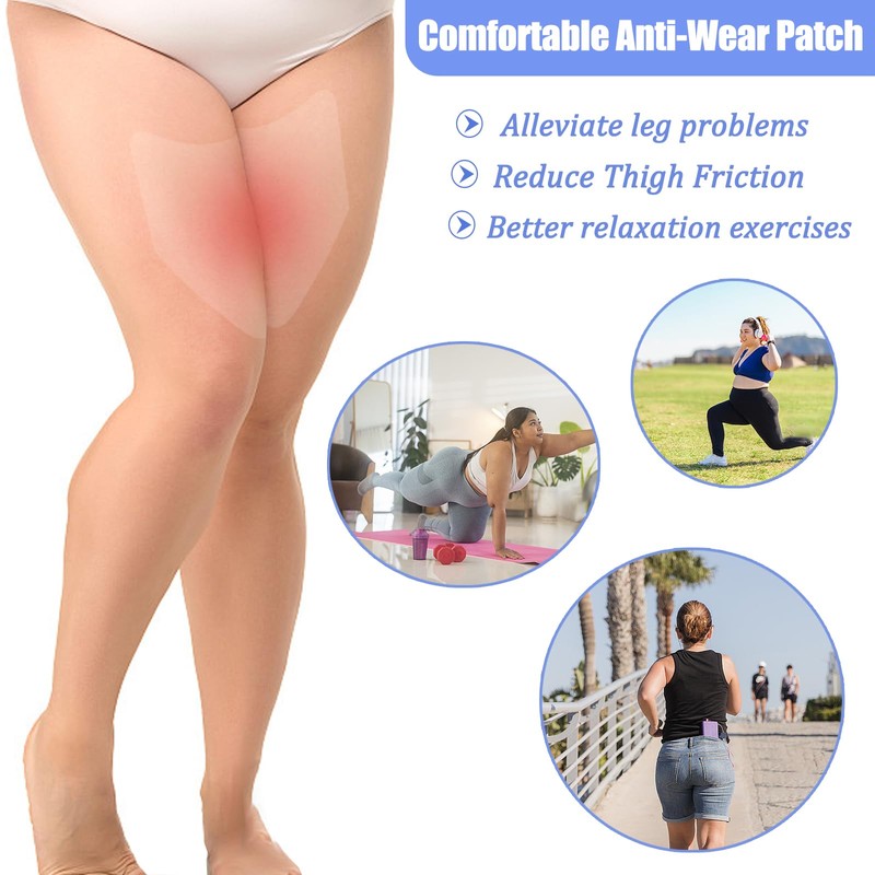 WOLAIYE Thigh Inner Anti Chafing Sticker,Thighs Prevention Anti Friction Pad,Invisible
