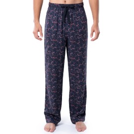 Van Heusen Men's Rayon Sleep Pajama Pant, Navy/Flamingos, 3X-Large