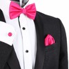 Alizeal Mens Tuxedo Bow Tie, Hanky and Cufflinks Set, Hot