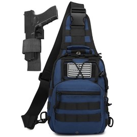 ATBP Small Tactical Sling Bag for Men with Holster Military EDC Shoulder Bag CCW Crossbody Bag 7 Liters