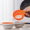 Microwave Egg Poacher, Egg Cooker Microwavable 2 Cavity Eggs Poacher
