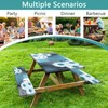 Picnic Table Cover with Bench Covers and Bag, Daisy Outdoor