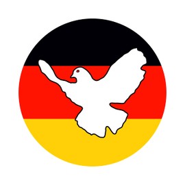 Generisch Flag Sticker Germany Peace Peace Dove Peace Dove 8 cm Car Sticker