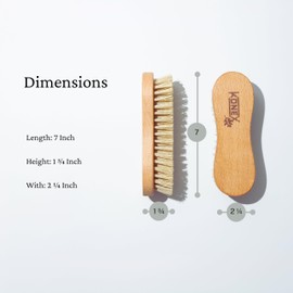 KONEX Nylon Fiber Economy Utility Cleaning Hand Brush | Heavy Duty Hand-Held Scrub Brush Stiff Bristles | Wooden Body, Ideal Scrub Brushes for Cleaning (Peanut Shaped)