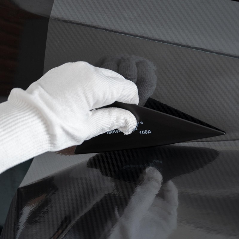 NEWISHTOOL 5-Pack Window Tint Tools Triangle Squeegee, 100A Hardness Black