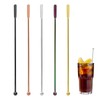 5 Pcs 7.2-inch Cocktail Paddle Drink Stirrers Stainless Steel Coffee