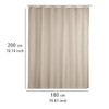Wenko Anti Mould Shower Curtain - Plain, Antibacterial & Washable