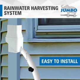 JUMBO Rooftop Rain Water Harvesting System from Downspouts Size 2” x 3”