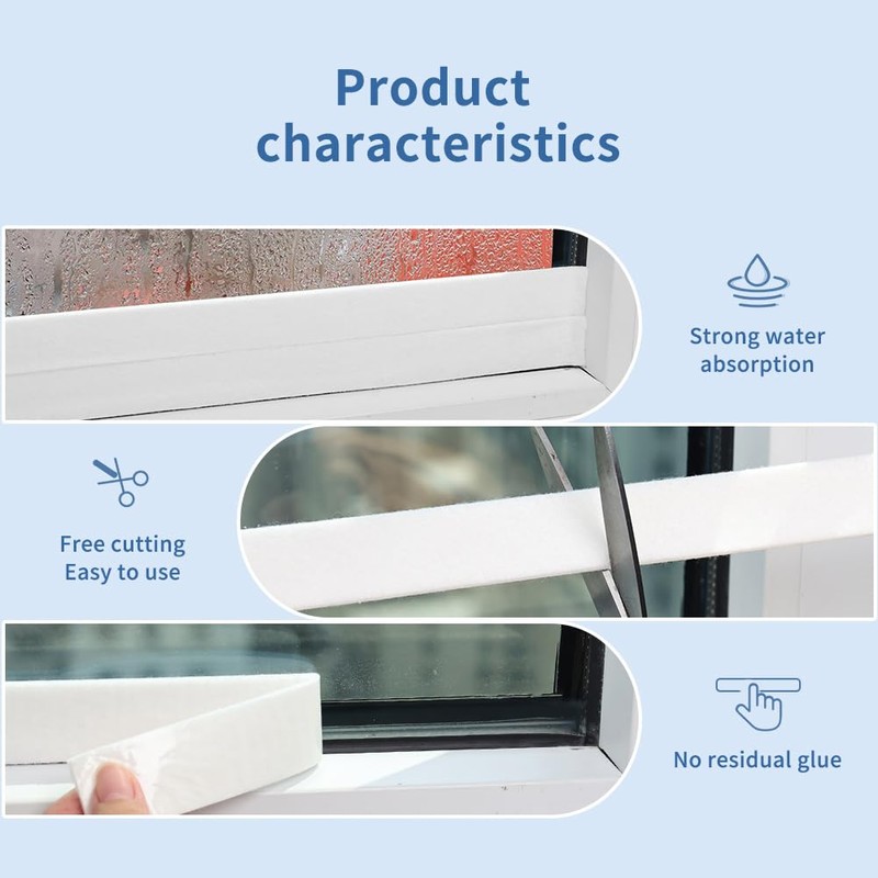 FuKuEn Window Condensation Absorber Moisture Absorber for Windows Condensation Absorbent
