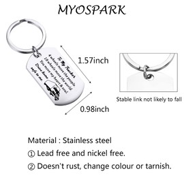 MYOSPARK Truck Driver Gift To My Trucker Keychain Drive Home Safe To Me Keychain Gift for Truck Drivers Dad Husband (CA To My Trucker DT)