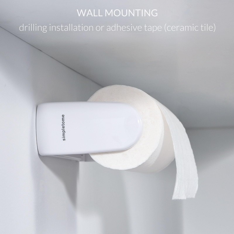 simpletome Kitchen Roll Holder One Hand Pull Adaptive Tension Arm