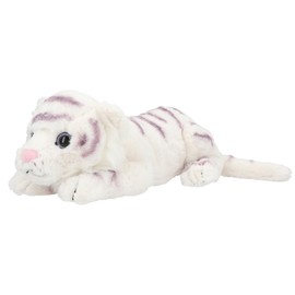 Depesche TOPModel 12521 Fantasy Tiger Cuddly Toy with White Fur and Glitter Eyes, Approx. 40 cm Plush Tiger