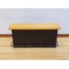Streets Ahead Dollhouse Bar Black Metal with Wood Top Modern