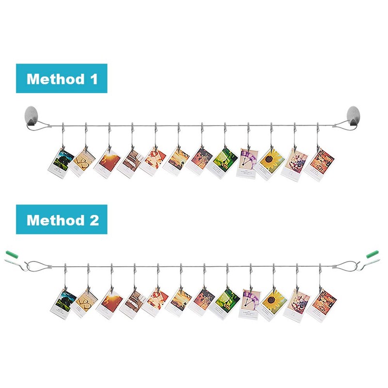 MOUNTAIN_ARK 6 Pack 5 ft Steel Wall Hanging Photo Display