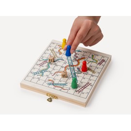 Recent Toys On-The-Go Snakes & LaddersTravel Board Set Game -Travel Snakes & Ladders Set with Folding/Portable Storage Board-Traditional Strategy Game for Kids/Children/Adults