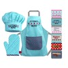 Emily´s Check Chef's Hat + Kitchen Apron + Oven Glove
