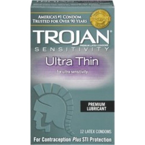 Trojan 12ct  Condom Ultra Sensitivity Ultra Thin Lubricated 07/2025