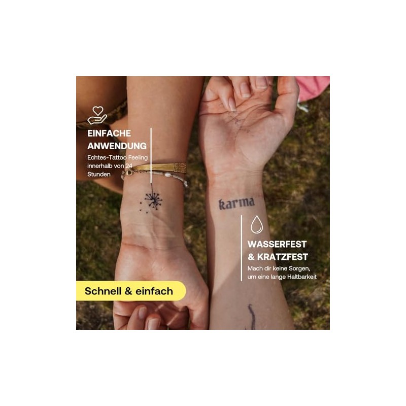 Inkster Tattoo Butterfly Blackwork | Improved Quality | Skin-Friendly &