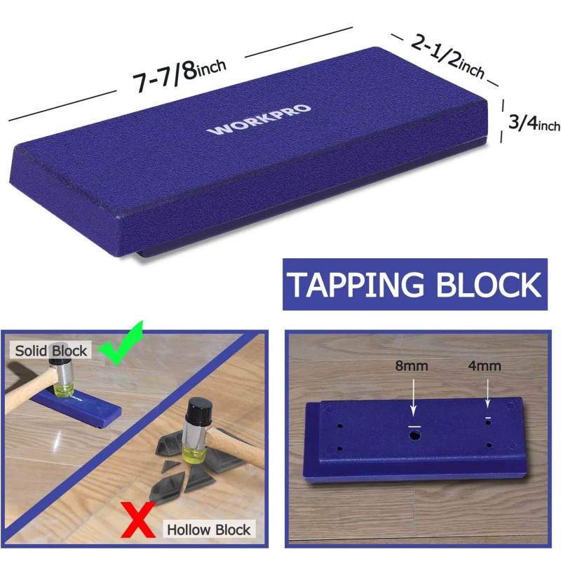 WORKPRO Laminate Wood Flooring Installation Kit w/Reinforced Double-Faced Mallet