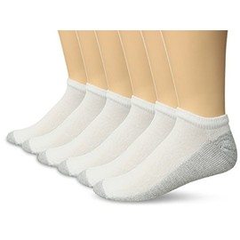 Fruit of the Loom Men's Big-Tall 6 Pair Cushioned No Show Sock Sockshosiery, -white, Shoe size 13-15