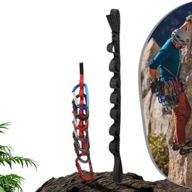 Daisy Chain Rope, Nylon Sling for Carabiner Storage Outdoor Lanyard Muntaineering Climbing Sling Accessories (25cm Red)