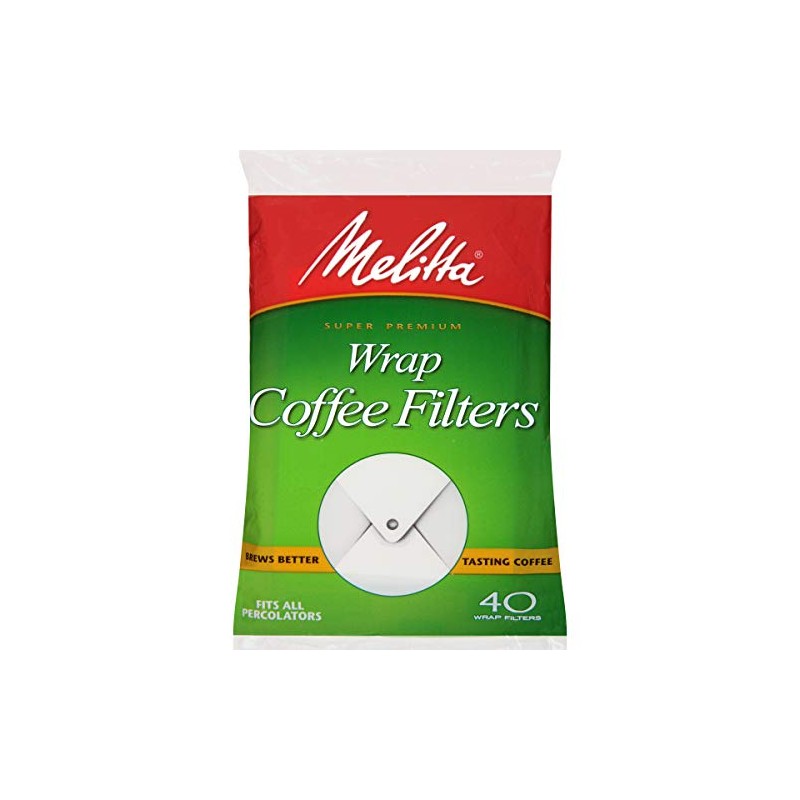 Melitta Disposable Coffee Filter, Large, 40 ct, white (130141)