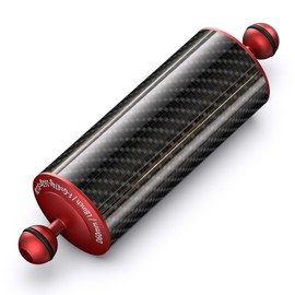Carbon Fiber Underwater Float Arm with Dual Ball Mounts for Photography and Video, Compatible with Diving Trays, Video Lights, Strobes (red, 60mm8')