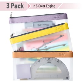 Mr. Pen- Clear Pencil Pouch, 3 Pack, Clear Pencil Case, Pencil Bags, Clear Pouch, Pencil Case for Kids Pencil Case, Clear Makeup Pouch, Kids Pencil Pouch, Pencil Cases, Clear Make Up Bag