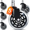 FreekyFit Office Chair Wheels for Casters Replacement - 3" Rubber