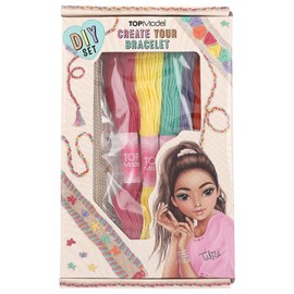 Depesche 12680 TOPModel Create Your Bracelet - DIY Bracelets Set for Crafting Embroidery Bracelets, Jewellery Set with Yarn, Needle and Much More