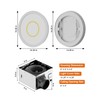 Fitop Bathroom Exhaust Fan with Light, 130 CFM 47W Ceiling