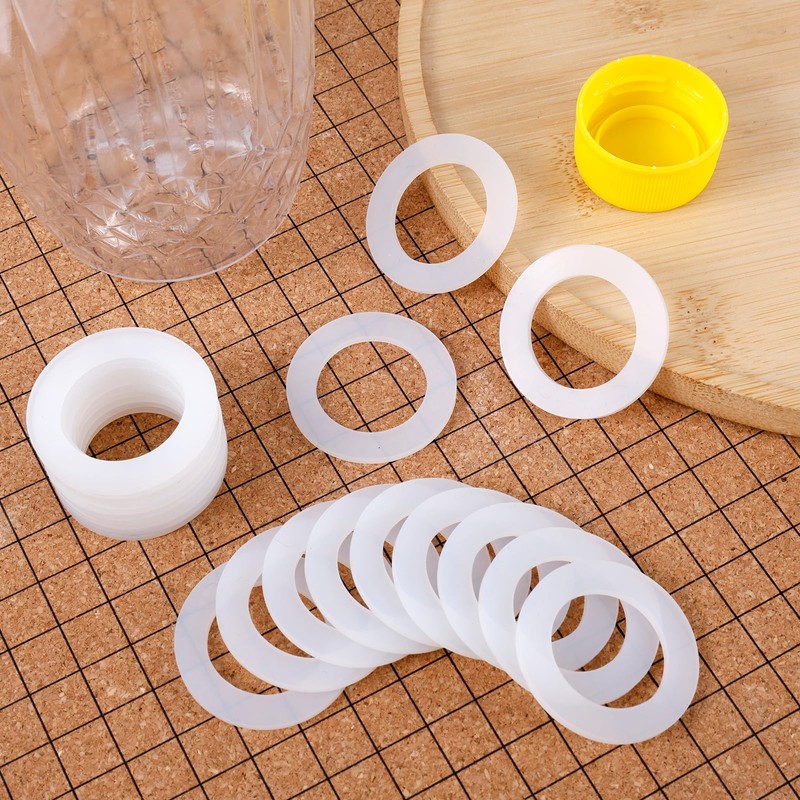 6pcs Gasket Replacements for Sodastream Bottle, White Silicone Bottle O