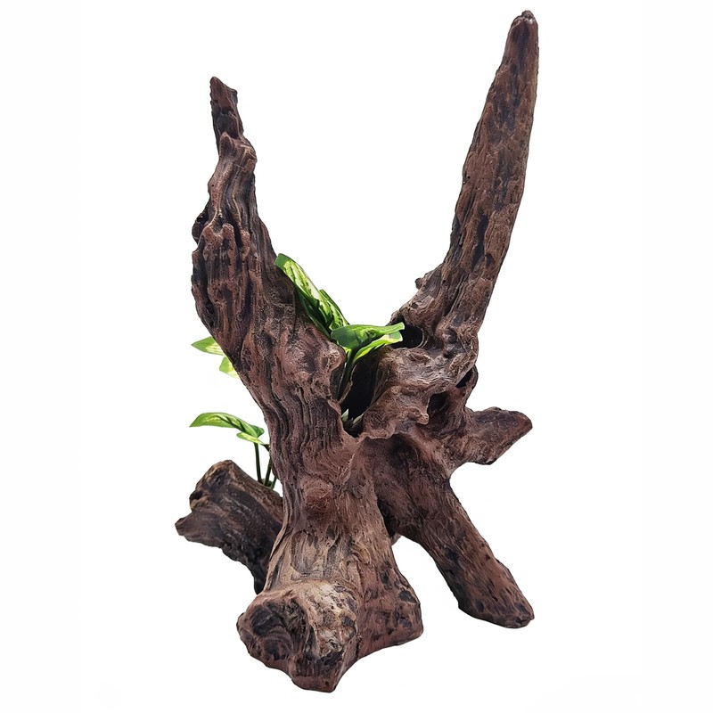 Resin Simulation Driftwood Aquarium Decor, Fish Tank Landscape Ornament Hideout