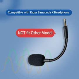 MJKOR Replacement Mic Compatible with Razer Barracuda X Headsets, Noise Cancelling Boom Microphone Replacement Compatible with BarracudaX Headphones