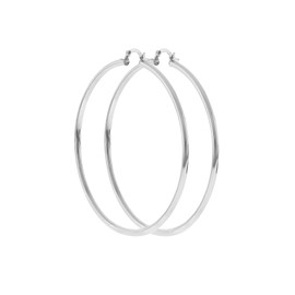 Women's Classic 3mm Tube Hoops Extra Large Extra Extra Large 40-100mm Real 14k Gold Layered Round BIG Hoop Yellow/Rose Gold Silver Tone Earrings, 80mm & 100mm (1 Pair Each), Brass, No Gemstone