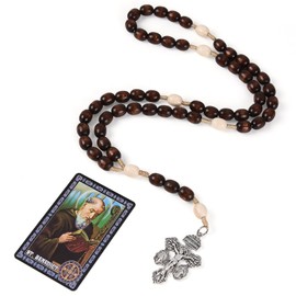 Rosary Beads Catholic for Women Men,Pardon Crucifix with St Benedict and Milagrosa Medal,Cruz Del Perdon Catolica,Crucifijo Del Perdon,Rosarios Catolicos Regalos Cristianos Para Hombre y Mujer