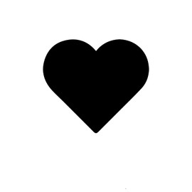 Decal Stickers of Heart 6 (Black) (Set of 2) Premium Waterproof Vinyl Decal Stickers for Laptop Phone Accessory Helmet Car Window Mug Tuber Cup Door Wall Decoration - ANDstic898045BL