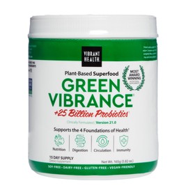 Vibrant Health, Green Vibrance, Vegan Superfood Powder, 15 Servings