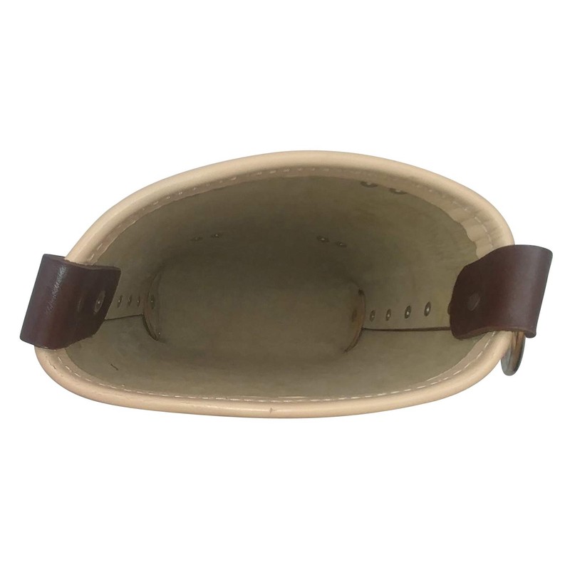 Leather Gold 3875-CHOC Bolt Bag with 2 Spud Wrench Holders,