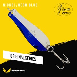 Doctor Spoons Orginal Fishing Lures Series - Made in USA - Saltwater & Freshwater - Eagle Claw Hook - Walleye, Bass, Northern, Pike, Salmon, Trout, Striper & More - Casting, Jigging, Trolling 5 Pack