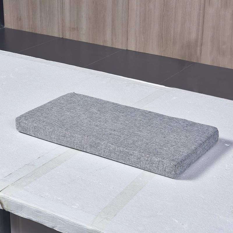 MICUSHION Piano Bench Cushion for Indoor Shoe Storage with Ties