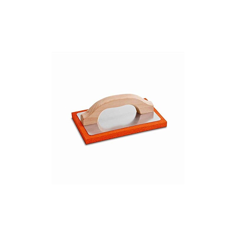 Nespoli N0D181012R Frattazzo Spugna Arancio Manico Legno Float Sponge Orange