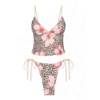 seamoly - Conjunto de tankini de rayas con lazo lateral,